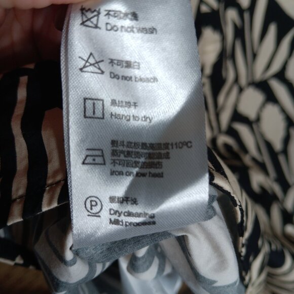 Short Sentence Puffy Sleeve Cutout Relaxed Fit Cotton Mini Dress Pockets Floral - Picture 11 of 11